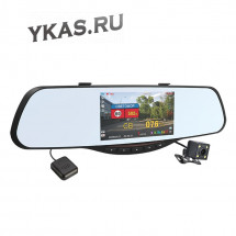 Видеорегистратор-зеркало  Intego VX-685MR антирадар, GPS база камер, камера заднего вида