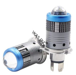 Carlife Cвет-од H4 6000K 8000Lm 2шт. линза (стандарт)