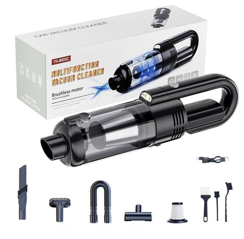 Пылесос Carlife  120w беспроводной, акб 4000Маh Черный