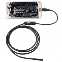 Камера-эндоскоп  7мм 5м. 6led  влагозащита HD подходит (MicroUSB и USB) на Android и ПК
