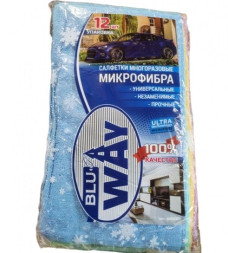 Салфетки из микрофибры в наборе (12шт-35х40см) "BLU WAY"