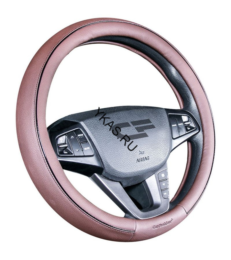 Оплетка на руль   CF  TILTAN - М, Кофе/Чёрный