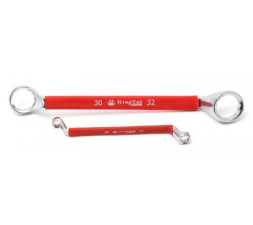 King Tul. Ключ накидной, отогнут.на 75град.  20х22 мм. в прорезиненной оплетке