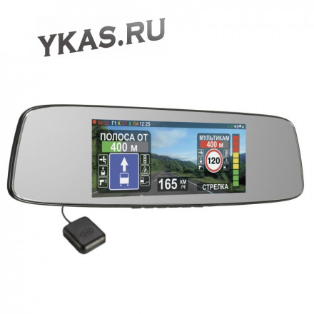 Видеорегистратор-зеркало  Intego VX-800MR антирадар, GPS база камер, WI-FI камера заднего вида
