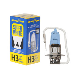 Автолампа GOODYEAR  12V  Н3  55W  PK22s  Super White  (картон)