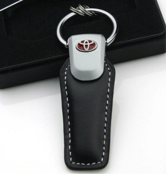 Брелок кожа  трапеция  JEEP  Черный