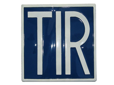 Знак табличка "TIR" 33.5x24 больш.