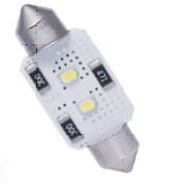 Маяк Cвет-од 12V  T11x31  2 SMD (3030)  180* CANBUS (обманка)  SUPER WHITE (бл.2шт)
