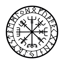 Наклейка "РУНА"  15*15 см. черный