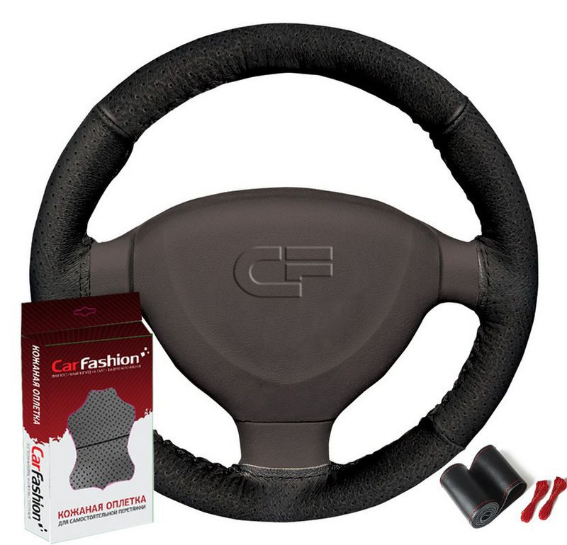 Оплетка  на шнуровке  CF  DAKAR - М,  Чёрный/Красный (кожа/перфорация)