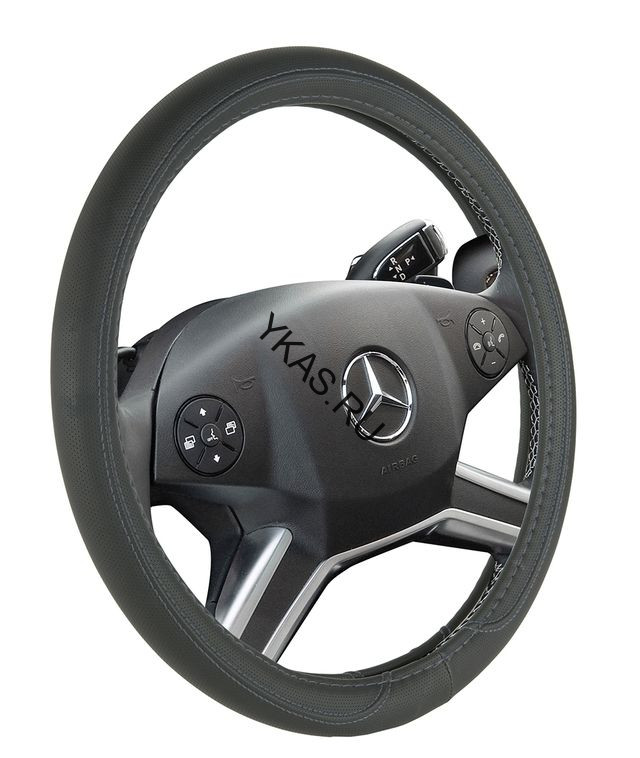 Оплетка на руль   CF  PORT - М,  Чёрный/Тёмн.серый