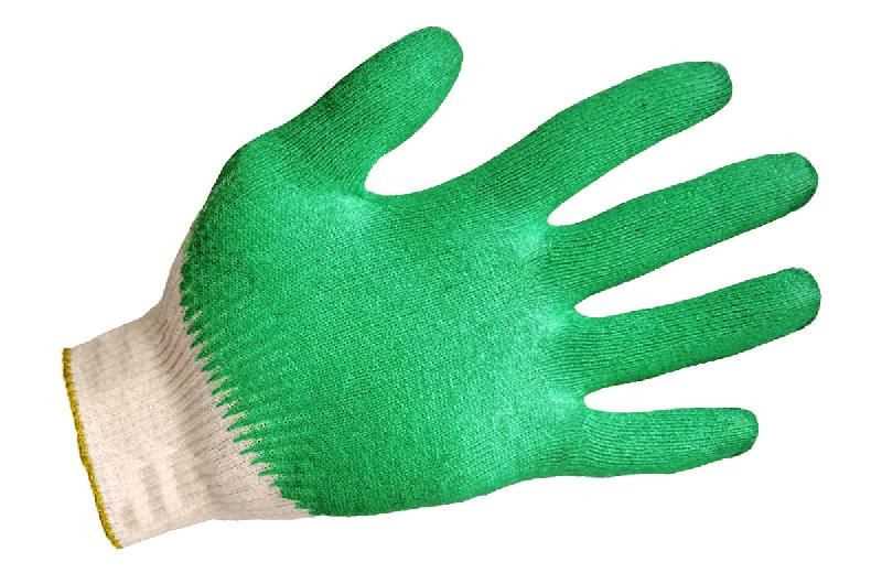 Перчатки х/б  с одинарной обливкой, латекс  2шт.