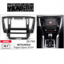 Переходная рамка CarAv 22-735 10' MITSUBISHI Pajero Sport 2019+  предзаказ
