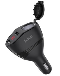 Разветвитель прикуривателя 1 выход + 2 USB , Черный