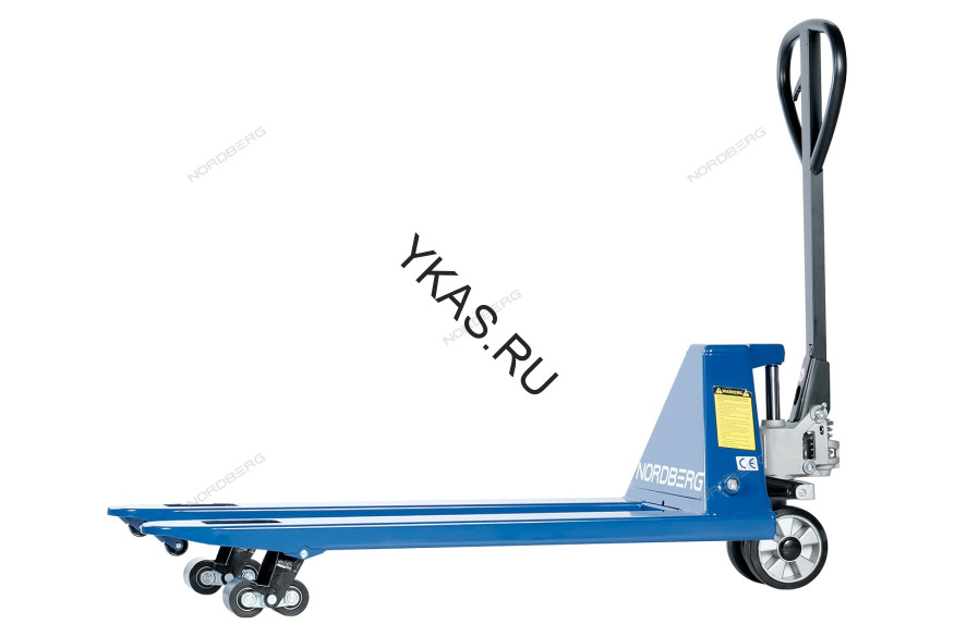 Тележка складская (рохла) гидравлическая NORDBERG N3902-30R с резиновыми колесами