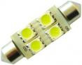 Маяк Cвет-од 12V  T11x31  4 SMD (smd 5.0x5.0)   S8,5  WHITE  (уп.10шт.)