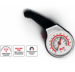 Манометр пласмас. \"AVS\" в блистере (до 3.5 атм)