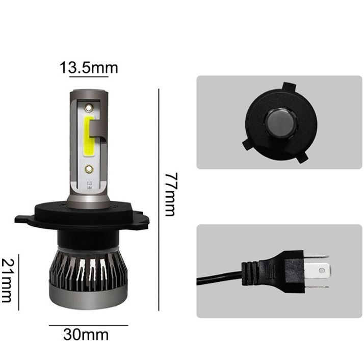 Carlife Cвет-од  H4  6000K  6000Lm  2шт.