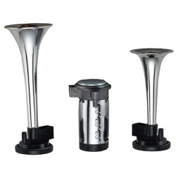Сигнал возд  AVS  2 дудки хром 12V/158mm,205mm
