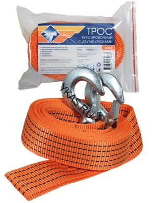 Трос буксировочный  "Nova Bright" в пакете, 3,5 т, 5 см х 5м, 2 крюка