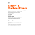 SILICON- &amp; WACHSENTFERNER WASSERLOSLICH - Растворитель на спиртовой основе, (5 л). 207005