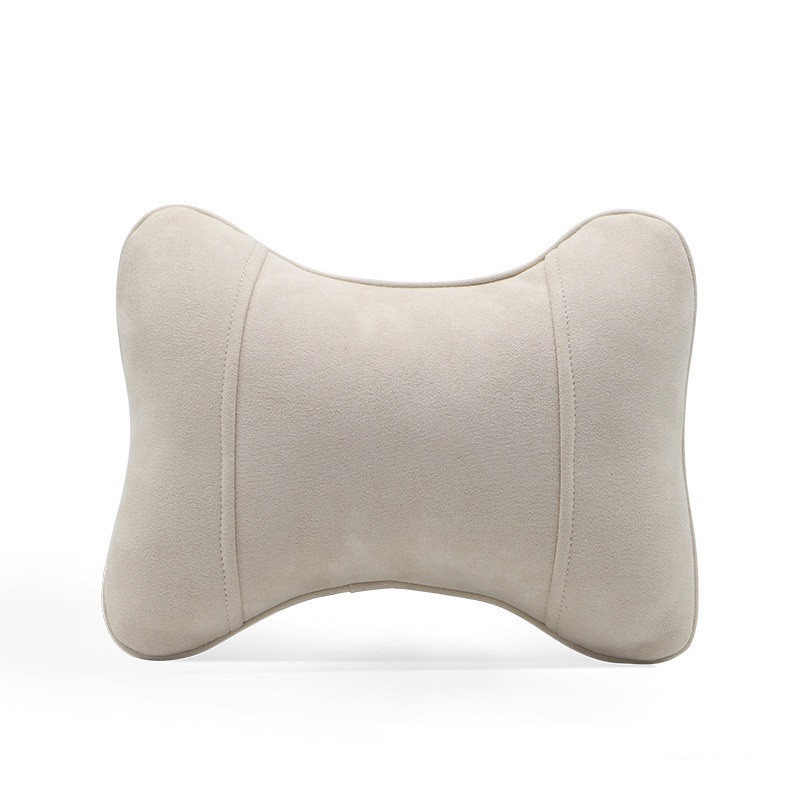 Подголовник-подушка  Carlife "косточка"  алькантара  Бежевый
