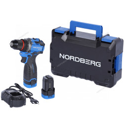 Шуруповерт аккумуляторный NORDBERG NE104K (Ø сверла до 10 мм, 16В, 60 Нм)
