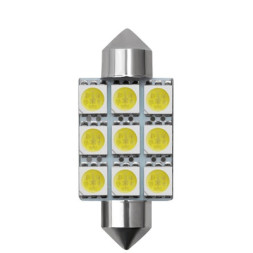 SOLAR Свет-од 12V T11x36 9 SMD 5050 C5W SV8.5 белый