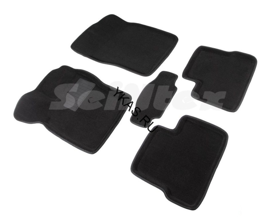 Коврики  Daewoo Nexia 1994-2016г. /компл.5шт./осн.резин./  3D