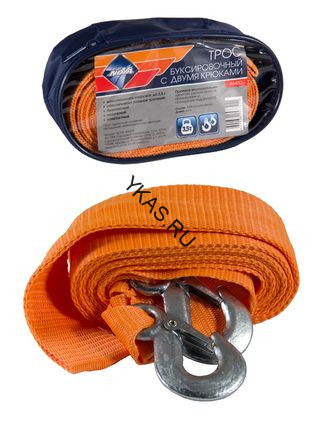 Трос буксировочный  "Nova Bright" в сумке, 3.5 т, 5 см х 4,6м, 2 крюка