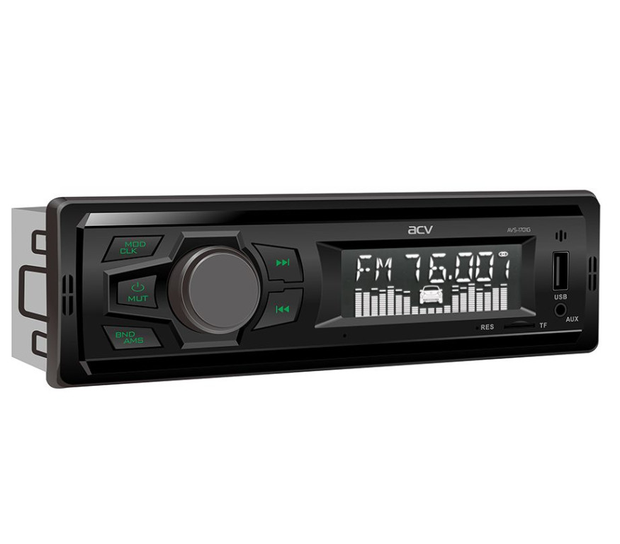 Автомагн.  ACV-1701G  (зеленый)  USB/SD/FM ресивер Bluetooth