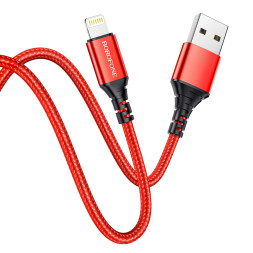 Кабель Borofone  USB - lightning  (1м)  красный BX54