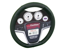 Оплетка на руль CF RALLY - М, Чёрный/Чёрный (со скошенным низом)