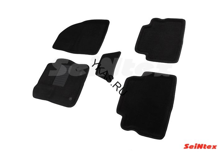 Коврики  Ford Kuga II 2013-2016г. /компл.5шт./осн.резин./ 3D