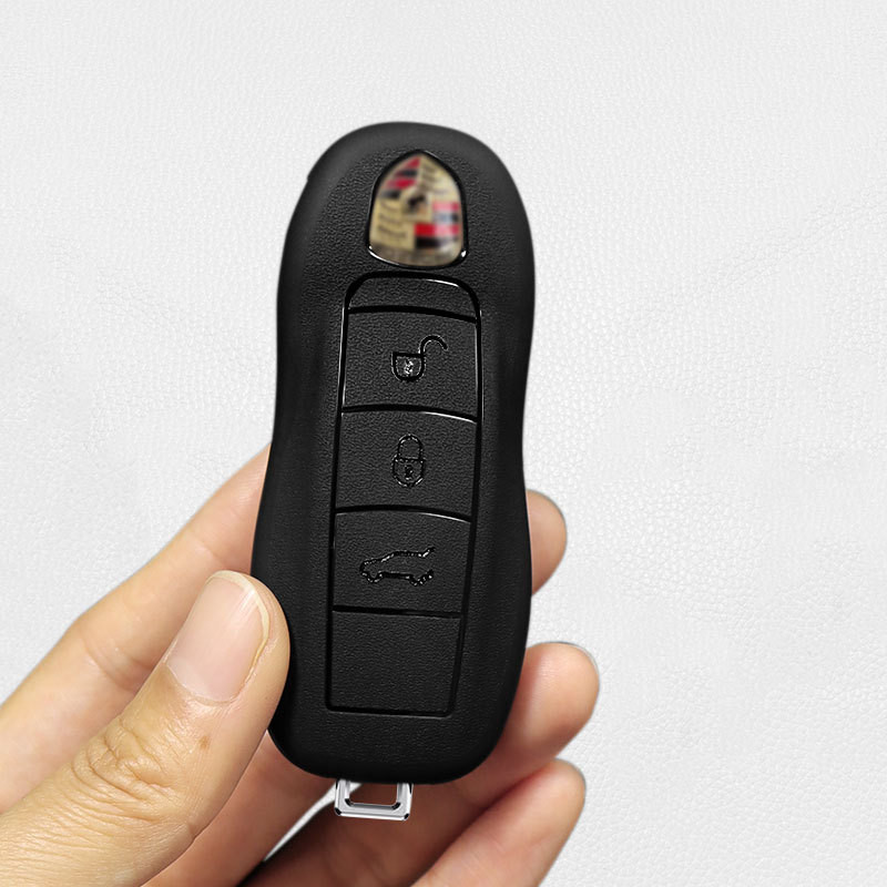 Чехол силиконовый для ключа зажигания  PORSCHE (три кнопки) №2 premium