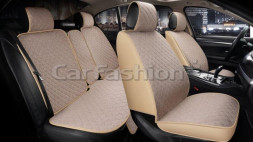 Комплект Накидок   «WINNER»  Бежевый/Бежевый/Бежевый  (твид/экокожа)