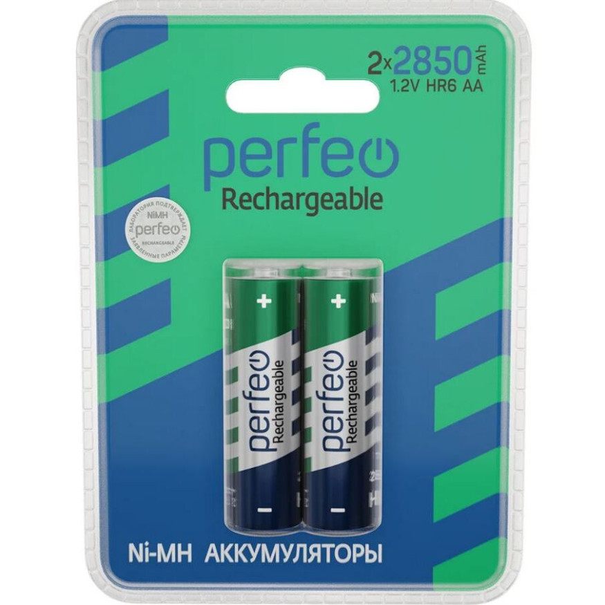 Батарейки   АКБ  Perfeo AA Ni-Mh ( 2850 mAh) цена за 2шт.