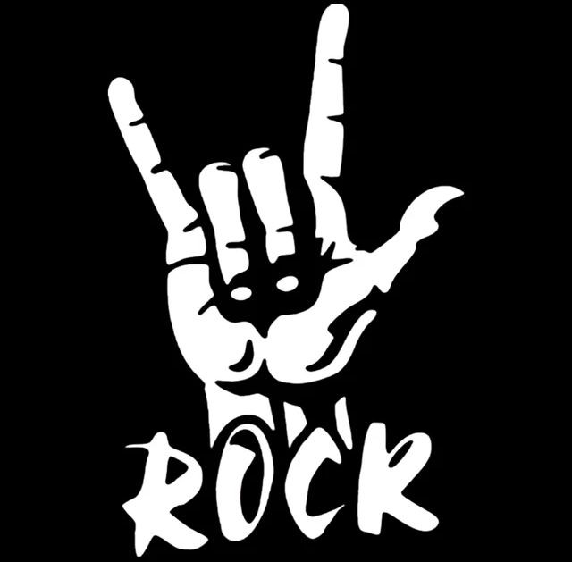 Наклейка  ROCK  15x23см белый