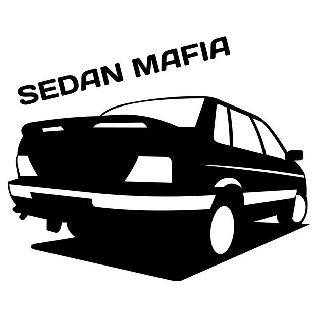 Наклейка "Sedan mafia 2110"  15x19см. Черный