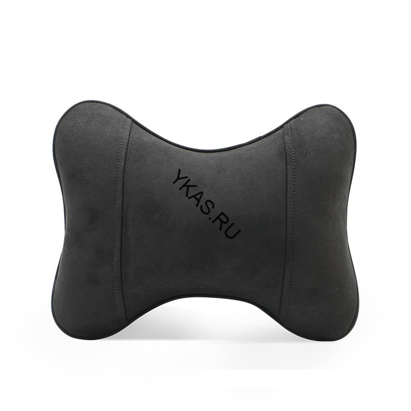 Подголовник-подушка  Carlife "косточка"  алькантара  Черный