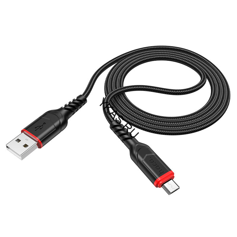 Кабель HOCO  USB - micro USB (2м)  черный X59