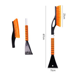 Щётка + скребок для удал. снега и льда "Carlife" 67см, оранжевый