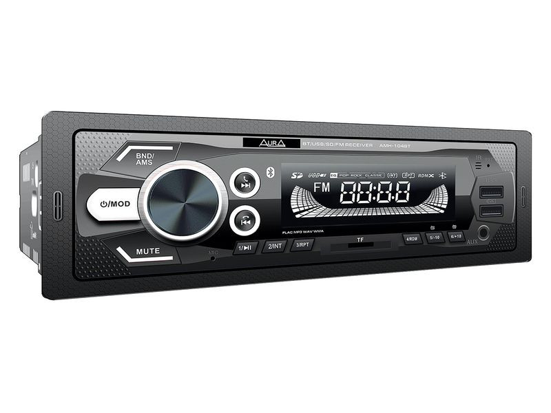 Автомагн.  AURA AMH-104BT Black/White USB/SD ресивер , 4х51 Вт