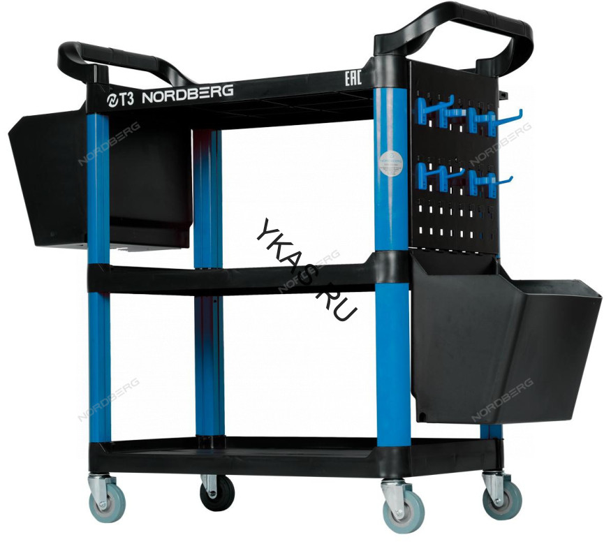 Тележка NORDBERG T3B с пластиковыми полками