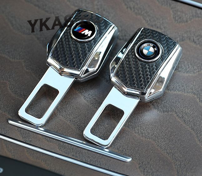 Блокировка ремня безопасности "BMW"  1шт. карбон (с вставкой)