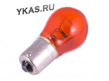Лампа МАЯК 12V     А 12-21  P21W  BA15s (ровн.цоколь) (100) оранжевый