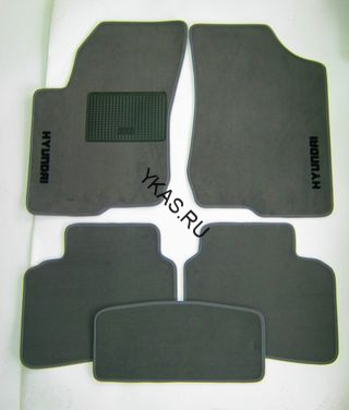 Коврики текстильн. Hyundai  i 30 I 2007-2012г /компл.5шт./осн.резин.