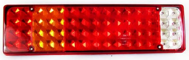 Фонарь задний унив. гладкий LED (компл. L+R) на светодиодах (7 секций)