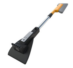 Щётка + скребок для удал. снега и льда "Carlife" телескоп 78-94см, силикон, серая