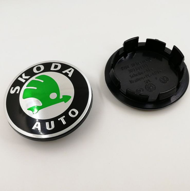 Заглушка (колпачок) на литой диск мод. SKODA зеленый  ( D65/56)